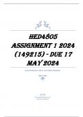 HED4805 Assignment 1 2024 (149215) - DUE 17 May 2024