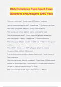 Utah Esthetician State Board Exam Questions and Answers 100% Pass