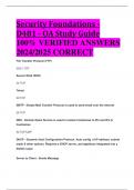 Security Foundations - D481 - OA Study Guide 100% VERIFIED ANSWERS  2024/2025 CORRECT