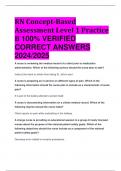 BEST REVIEW RN Concept-Based Assessment Level 1 Practice B 100&percnt; VERIFIED  CORRECT ANSWERS  2024&sol;2025