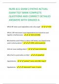 NURS 611 EXAM 2 PATHO ACTUAL  EXAM TEST BANK COMPLETE   QUESTIONS AND CORRECT DETAILED ANSWERS WITH GRADED A 