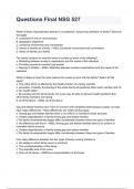 Questions Final NSG 527 graded A&plus;  by experts 2024&sol;2025 
