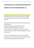 HESI RN 2024 EXIT EXAM QUESTIONS WITH  COMPLETE SOLUTIONS GRADED A+
