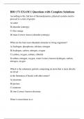 BIO 171 EXAM 1 Questions with Complete Solution