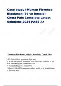 Case study i-Human Florence Blackman &lpar;66 yo female&rpar; &ndash; Chest Pain Complete Latest Solutions 2024 PASS A&plus;