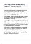 Exam &lpar;elaborations&rpar; The Hematologic System ATI Pharmacology 4&period;0