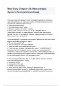 Med Surg Chapter 30&lowbar; Hematologic System Exam &lpar;elaborations&rpar;