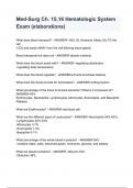 Chapter 15- The Hematologic System VERIFIED QUESTIONS AND ANSWERS&period;