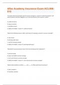 Aflac Academy Insurance Exam ACL006-010 Questions & Answers Already Passed!!