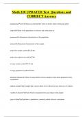 Math 220 UPDATED Test Questions and  CORRECT Answers