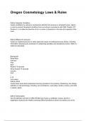 ACTUAL COSMETOLOGY OREGON LAWS AND RULES QUESTION AND ANSWERS LATEST 2024&sol;2025  GRADED A&plus; BY EXPERTS &lpar;ALL BUNDLED HERE&excl;&excl;&excl;&rpar;