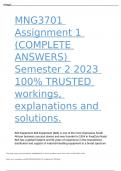 MNG3701 Assignment 1 (COMPLETE ANSWERS) Semester 2 2023 100% TRUSTED workings, explanations and solutions.