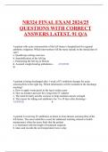 NR324 FINAL EXAM 2024/25 QUESTIONS WITH CORRECT ANSWERS LATEST. 91 Q/A