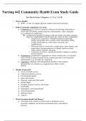 Nursing 442 Community Health Exam Study Guide
