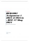 HED4805 Assignment 1 2024 (149215) - DUE 17 May 2024