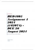HED4805 Assignment 4 2024 (182074) - DUE 26 August 2024