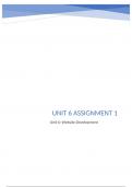 (DISTINCTION) BTEC IT Unit 6 Website Development Assignment 1 &2 (Part 1&2)