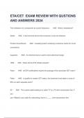 ETA&sol;CET  EXAM REVIEW WITH QUSTIONS AND ANSWERS 2024