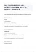 RBS EXAM QUESTIONS AND ANSWERS|RBS EXAM  WITH 100% CORRECT ANSWERED