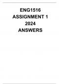 ENG1516 ASSIGNMENT 1 2024&lpar;ANSWERS&rpar; DISTINCTION 