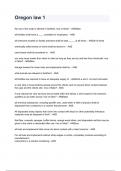 Oregon law 1 2024&sol;2025 graded A&plus; by experts