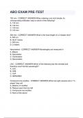 ABO EXAM PRE-TEST questions & answers