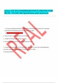 2023 ATI PN COMPREHENSIVE PREDICTOR REAL EXAM WITH 180+ QUESTIONS  AND ANSWERS