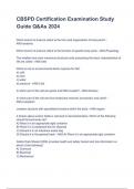 CBSPD Certification Examination Study Guide Q&As 2024&period;