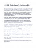 CBSPD Multi-choice A&plus; Solutions 2024