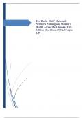 Test Bank - Olds' Maternal-Newborn Nursing and Women's Health Across the Lifespan, 10&11th Edition (Davidson, 2024