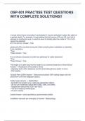 OSP-001 PRACTISE TEST QUESTIONS WITH COMPLETE SOLUTIONS&excl;&excl;