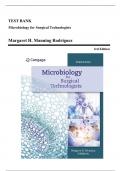 Test Bank - Microbiology for Surgical Technologists, 3rd Edition (Rodriguez, 2023), Chapter 1-22 | All Chapters