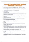 Arthrex IOT Sports Study Guide Questions with Answers 100&percnt; Correct 