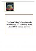 Test Bank Talaro’s Foundations in Microbiology 11th Edition by Barry Chess (100% Correct Answers) A+