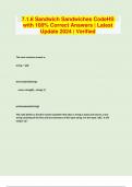 7&period;1&period;6 Sandwich Sandwiches CodeHS with 100&percnt; Correct Answers &vert; Latest Update 2024 &vert; Verified
