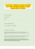 7&period;2&period;7 Part 1&comma; Replace A Letter CodeHS with 100&percnt; Correct Answers &vert; Latest Update 2024 &vert; Verified