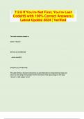 7&period;2&period;6 If You&rsquo;re Not First&comma; You&rsquo;re Last CodeHS with 100&percnt; Correct Answers &vert; Latest Update 2024 &vert; Verified