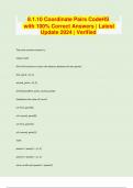 8&period;1&period;10 Coordinate Pairs CodeHS with 100&percnt; Correct Answers &vert; Latest Update 2024 &vert; Verified