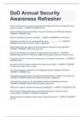 DoD Annual Security  Awareness Refresher