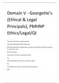 Domain V - Georgette's  (Ethical & Legal  Principals), PMHNP  Ethics/Legal/QI