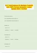 6&period;2&period;7 Add Subtract Or Multiply CodeHS with 100&percnt; Correct Answers &vert; Latest Update 2024 &vert; Verified
