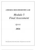 CHEM212 BIOCHEMISTRY LAB MODULE 5 LIPIDS COMPREHENSICHEM212 BIOCHEMISTRY LAB MODULE 5 LIPIDS COMPREHENSIVE FINAL ASSESSMENT REVIEWVE FINAL ASSESSMENT REVIEW