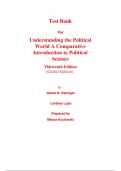 Test Bank for Understanding the Political World A Comparative Introduction to Political Science 13th Edition (Global Edition) By James Danziger, Lindsey Lupo (All Chapters, 100% Original Verified, A+ Grade)