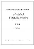 CHEM212 BIOCHEMISTRY LAB MODULE 3 LACTASE ENZYMATIC ACTIVITY COMPREHENSIVE FINAL