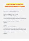 Fundamentals Practice Exam Questions and Answers 100% Pass