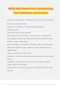 NFDN 2003 Altered fluid and electrolyte Exam Questions and Answers