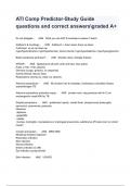 ATI Comp Predictor-Study Guide questions and correct answersgraded A&plus;