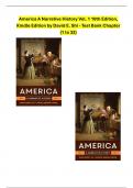 America A Narrative History  Vol. 1 10th Edition Kindle Edition by David E. Shi - Test Bank Chapter (1 to 32)