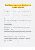 Board Exam&colon; Acupuncture Questions and Answers 100&percnt; Pass