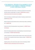 ACSM PERSONAL TRAINING EXAM 2024&sol;REAL EXAM QUESTIONS AND CORRECT VERIFIED ANSWERS LATEST UPDATED&sol;A&plus; GRADE
